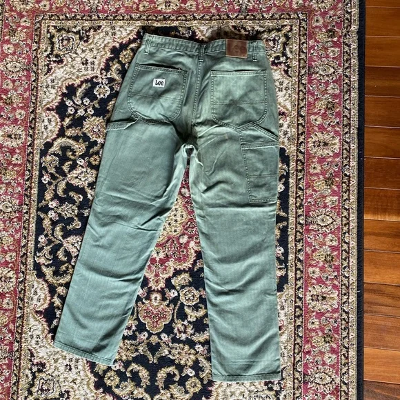 Lee modern vintage green stripped carpenter pants - Picture 3 of 4